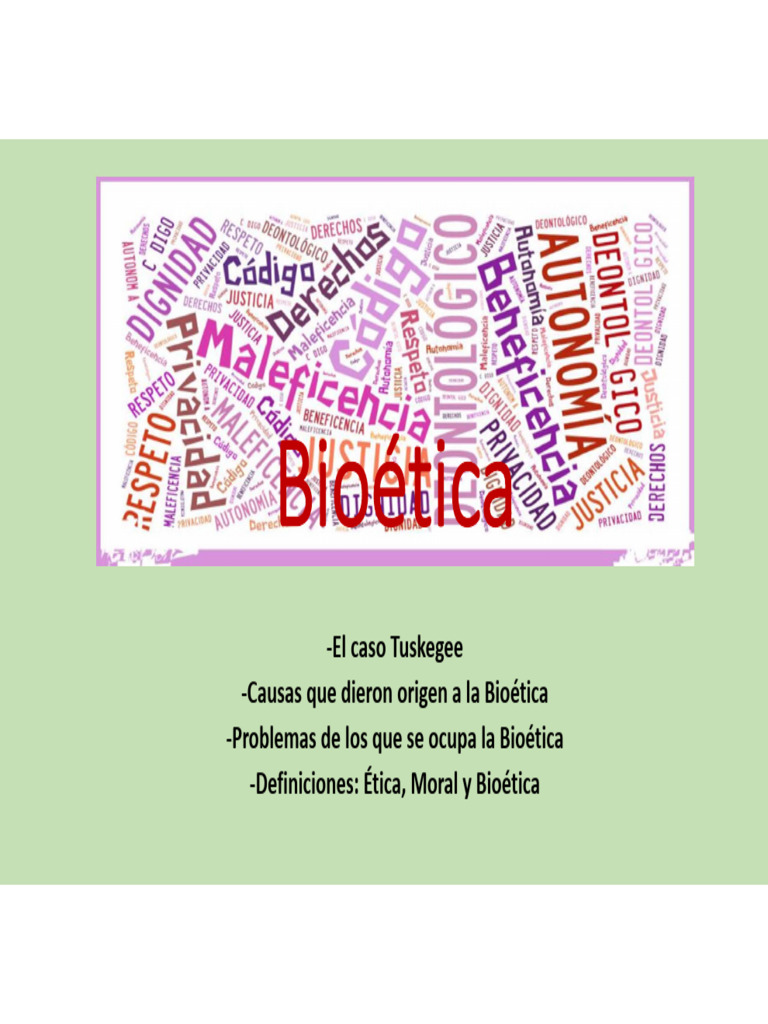 Clase 2. BioÃ©tica. Concepto y causas que dieron origen | PDF ...