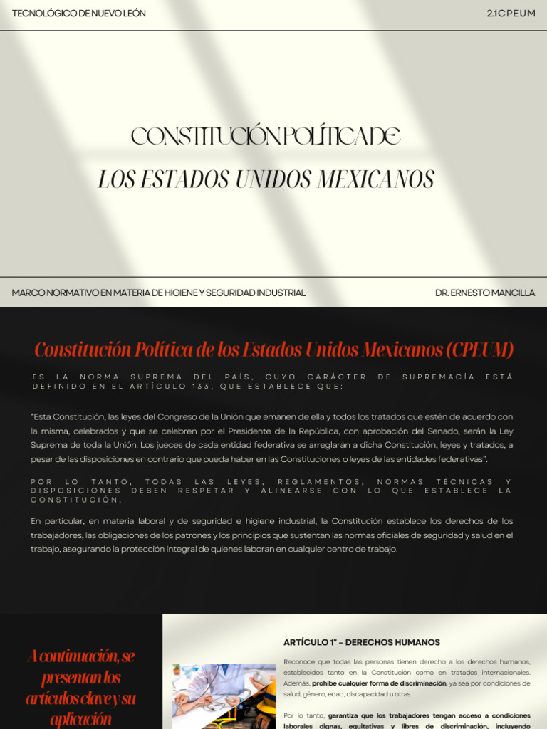 2.1 Constitución Política de Los Estados Unidos Mexicanos | PDF ...