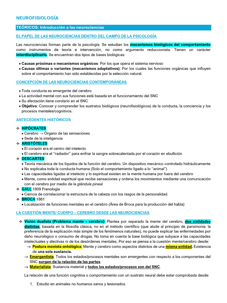 Resumen de Primer Parcial - Neurofisiología Kuffa | PDF | Ganglios ...
