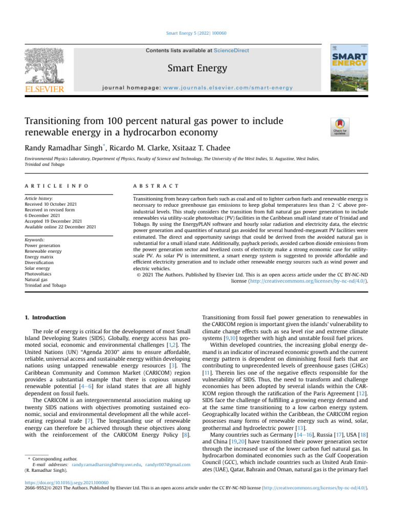 Transitioning From 100 Percent Natural Gas Power To Include Renewable ...