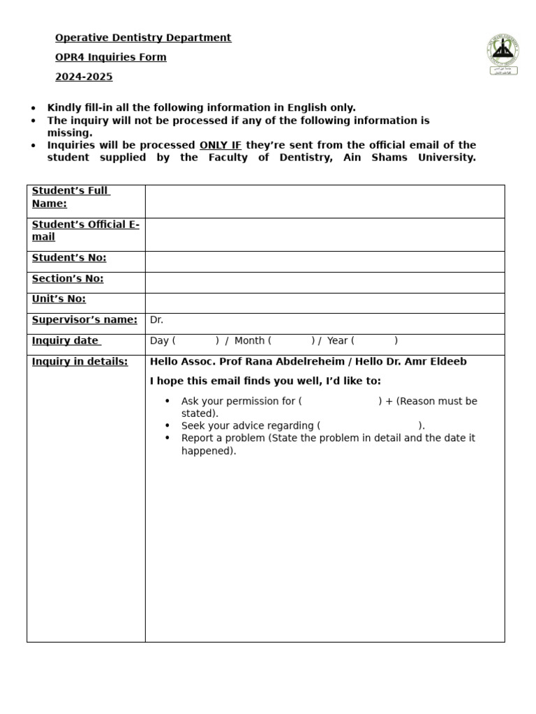 Inquiries From | PDF