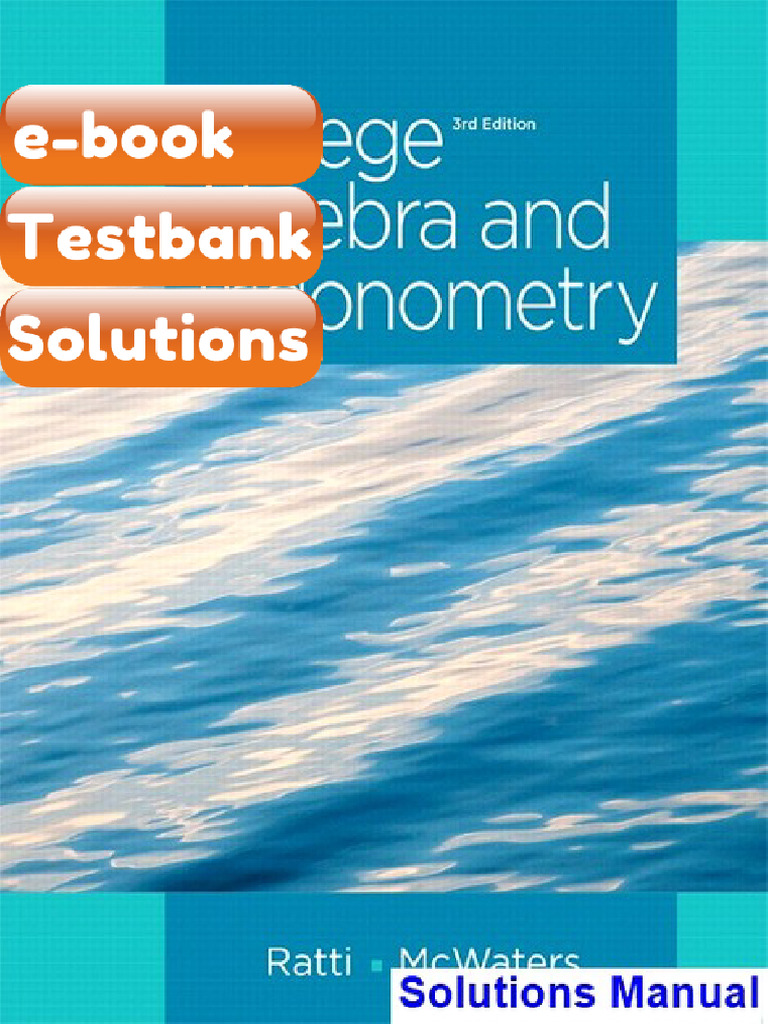 Testbank College Algebra and Trigonometry 3rd Edition Ratti | PDF ...