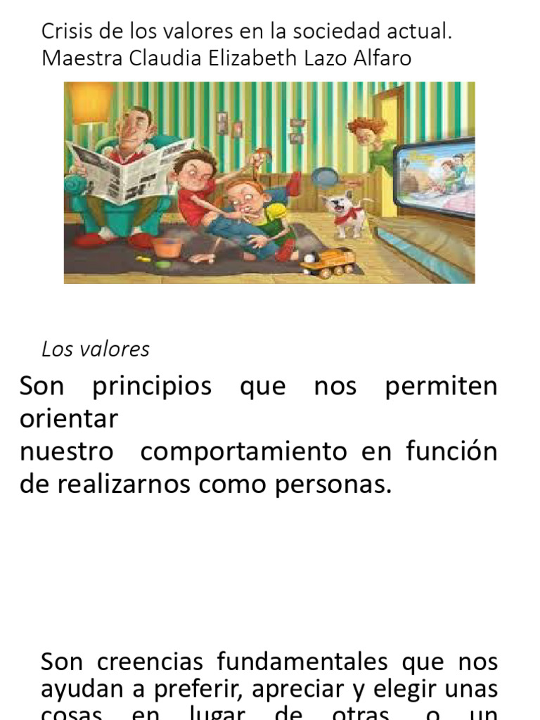 Crisis de Los Valores en La Sociedad Actual | PDF | Amor | Familia