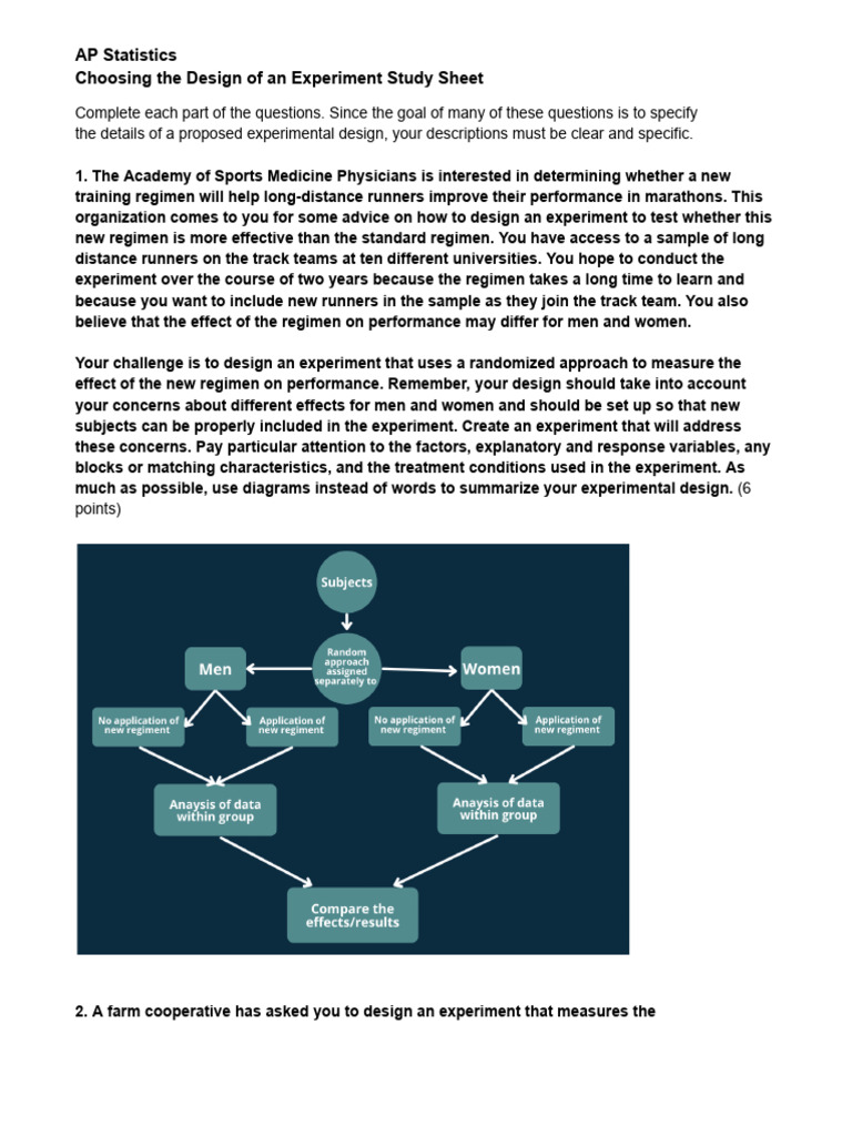 4.1.8 Practice Choosing The Design of An Experiment PDF | PDF ...