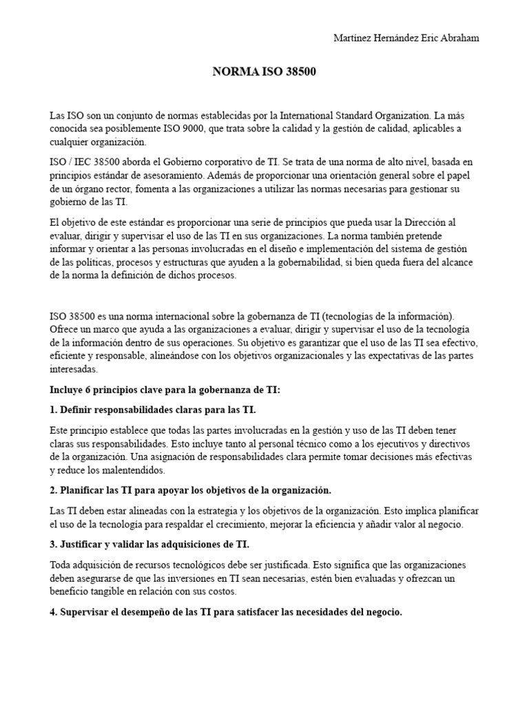 Norma Iso 38500 | PDF | Economias | Business