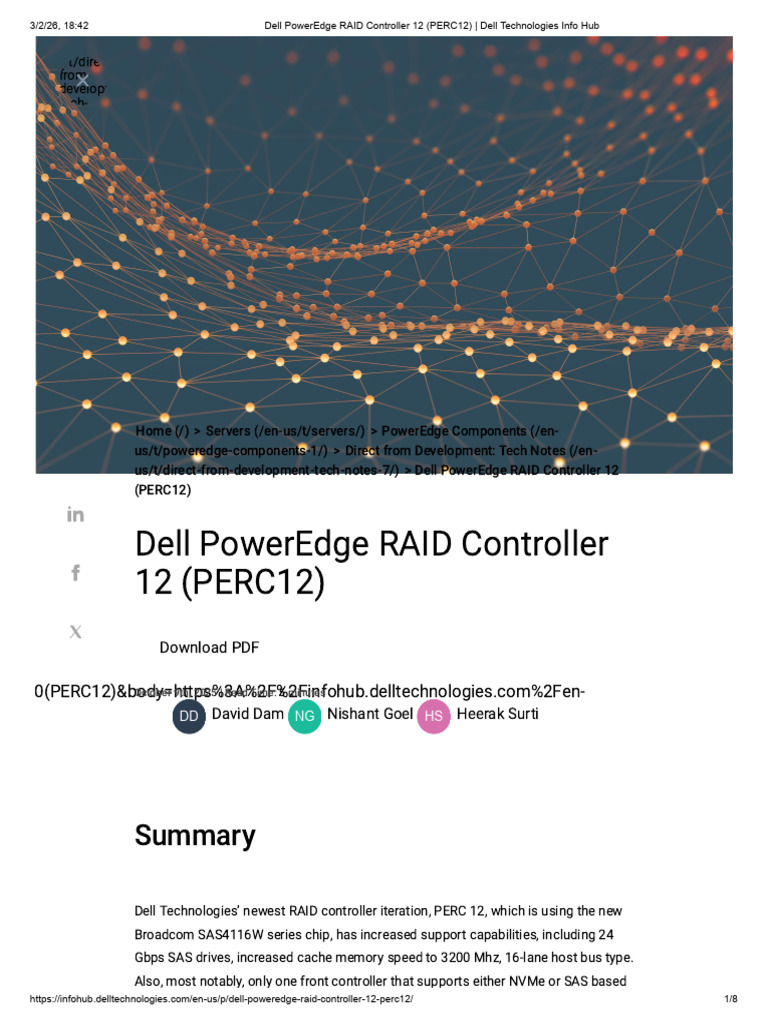 Dell PowerEdge RAID Controller 12 (PERC12) | PDF | Computer Data ...