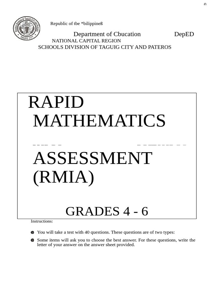Rma Grade 4-6 | PDF | Area | Elementary Geometry