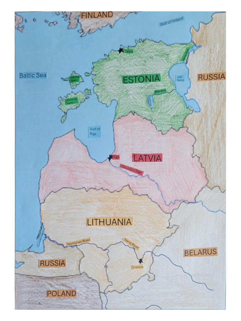 BalticStatesMapWorksheet 1 | PDF