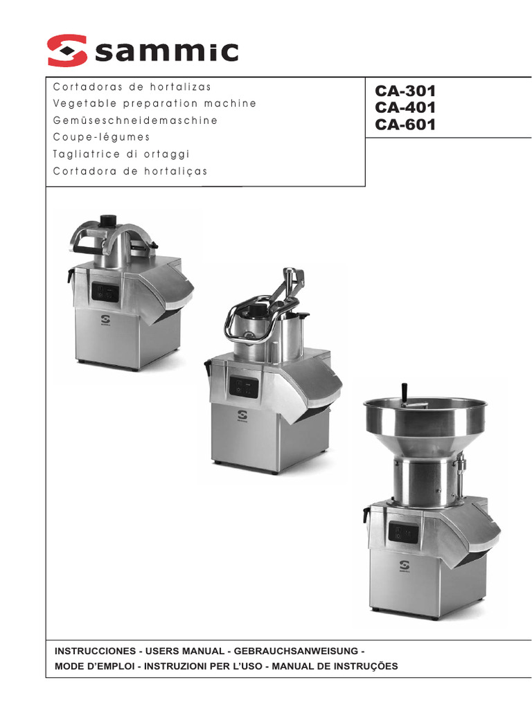 Manual Multiprocessador SAMMIC CA-301 | PDF