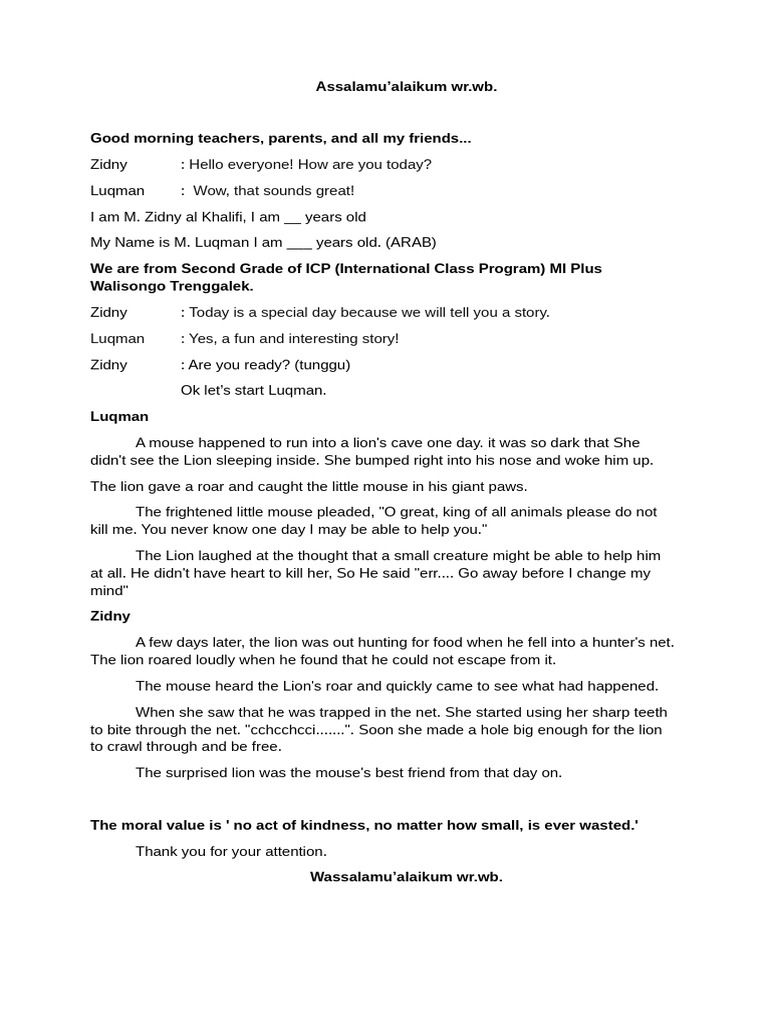 Script Telling Story Edited | PDF