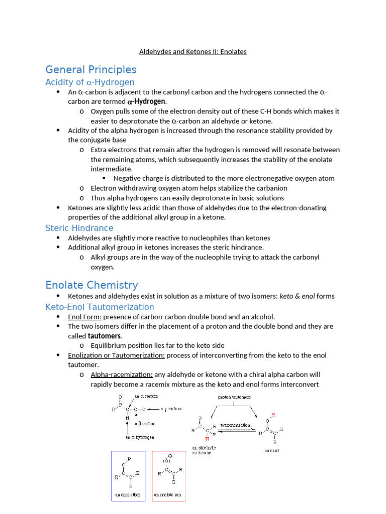 Aldehydes and Ketones II | PDF | Ketone | Aldehyde