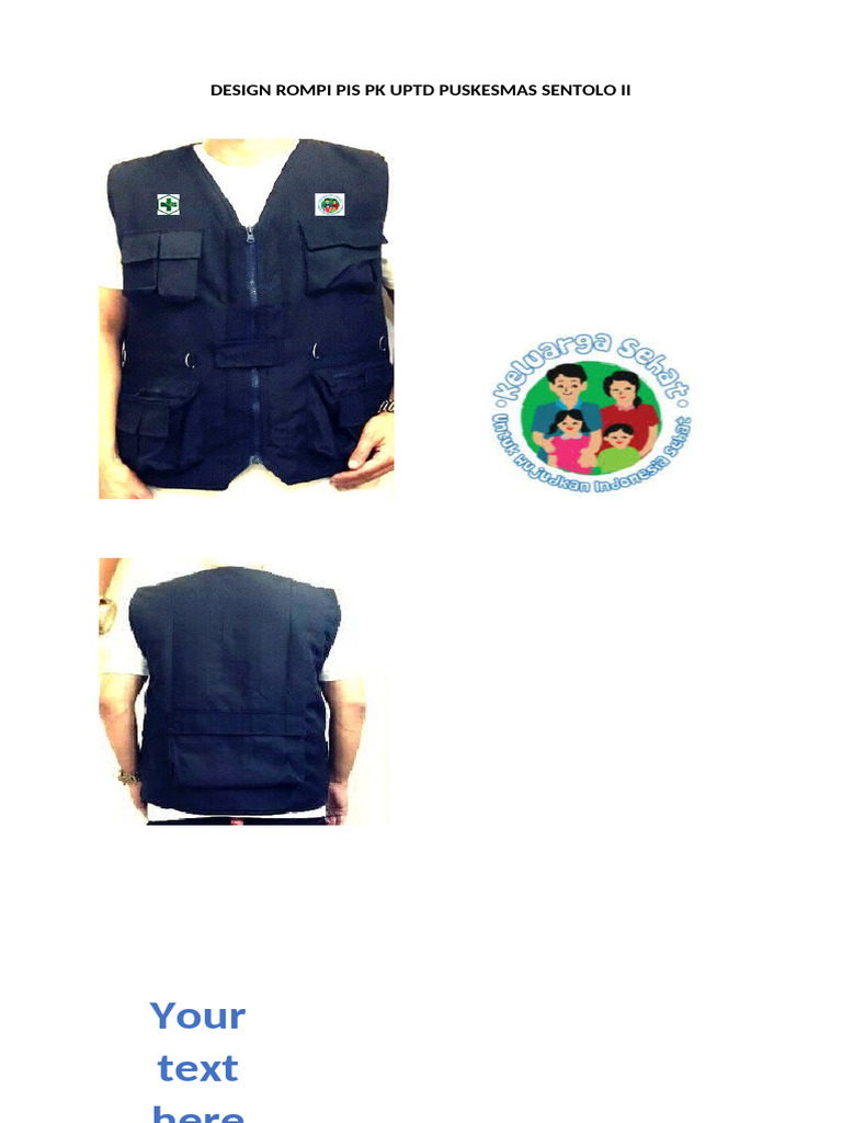 Design Rompi Pis PK Uptd Puskesmas Sentolo II | PDF