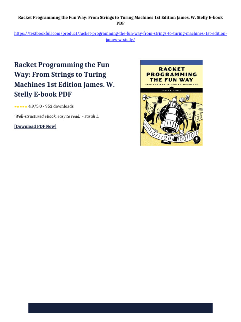Racket Programming the Fun Way: From Strings to Turing Machines 1st ...
