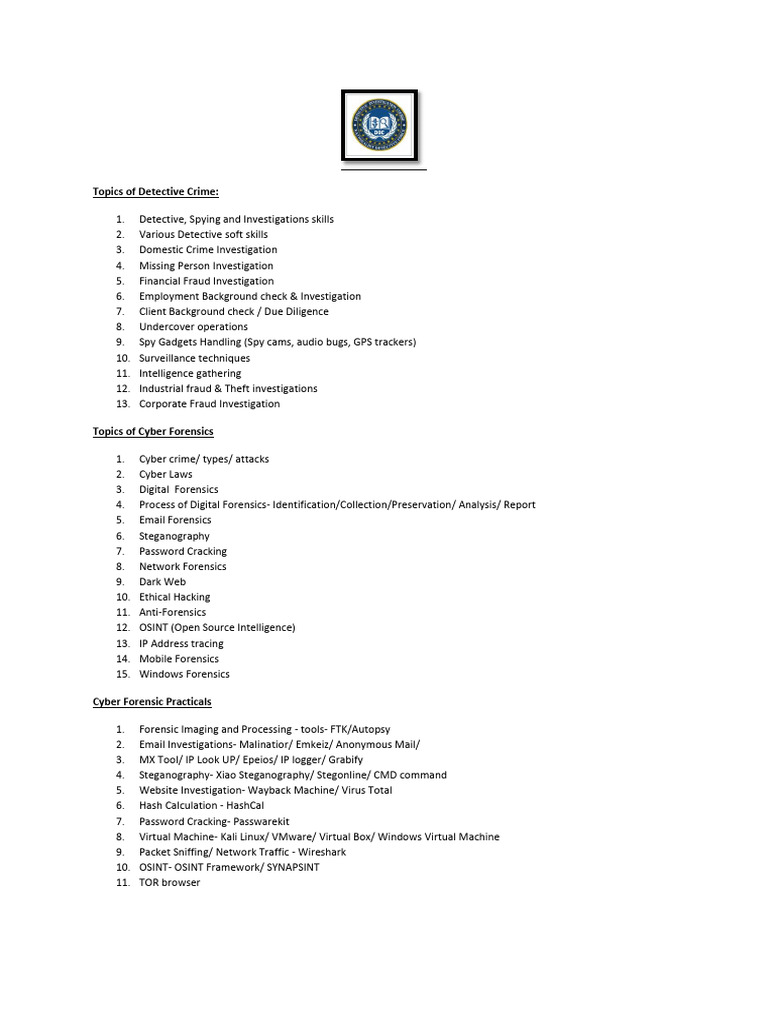 DIC Course Modules | PDF