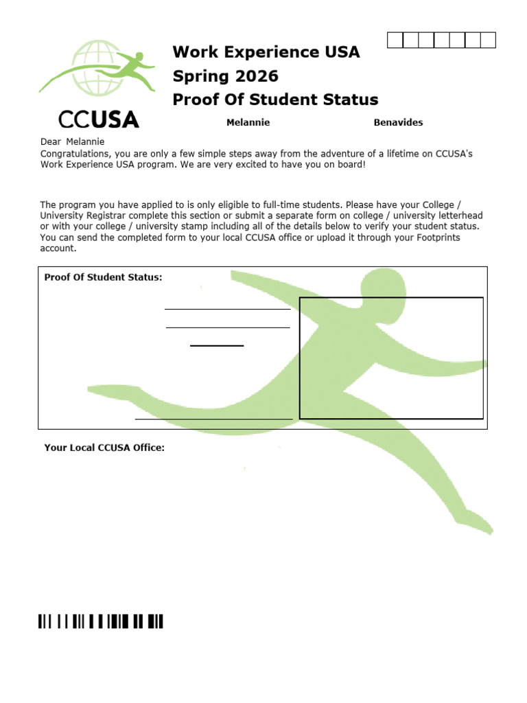 Proof of Student Status | PDF