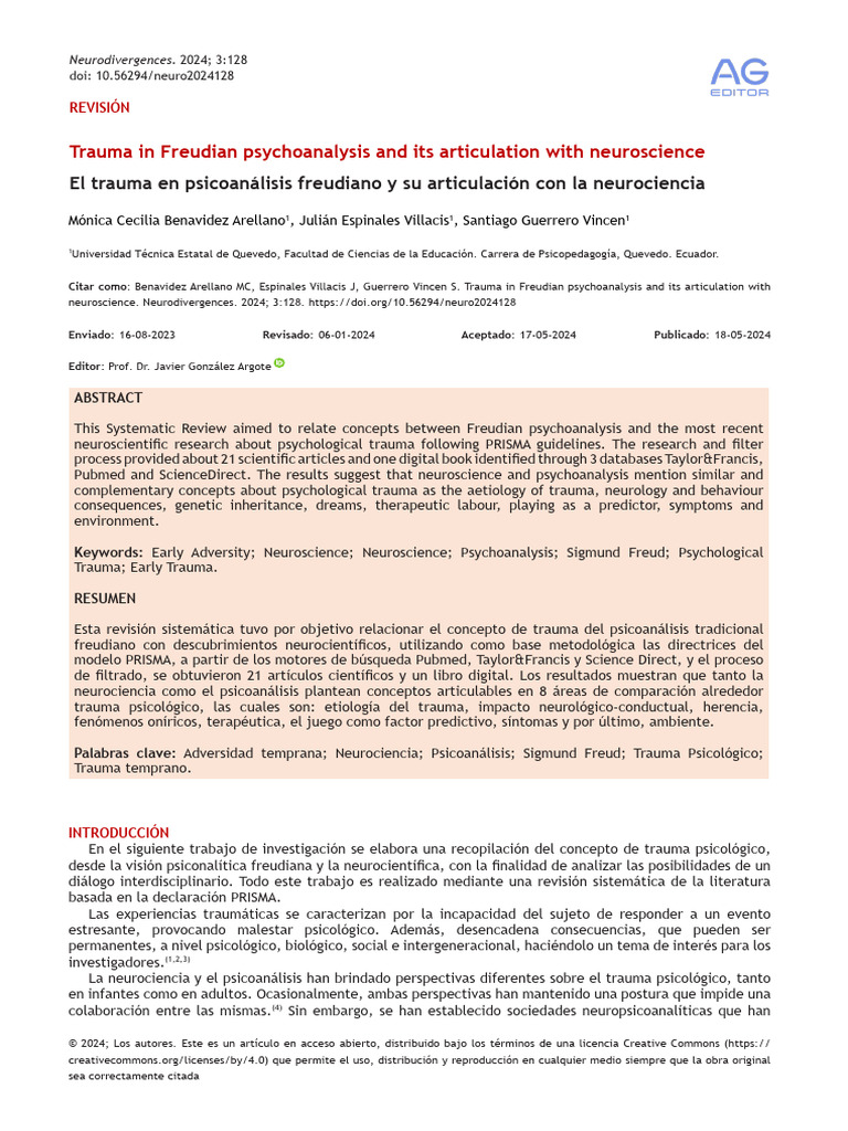 Curated visual reference: Picture Idea: Neuro 2024 128 Pdf Trauma Psicólogico