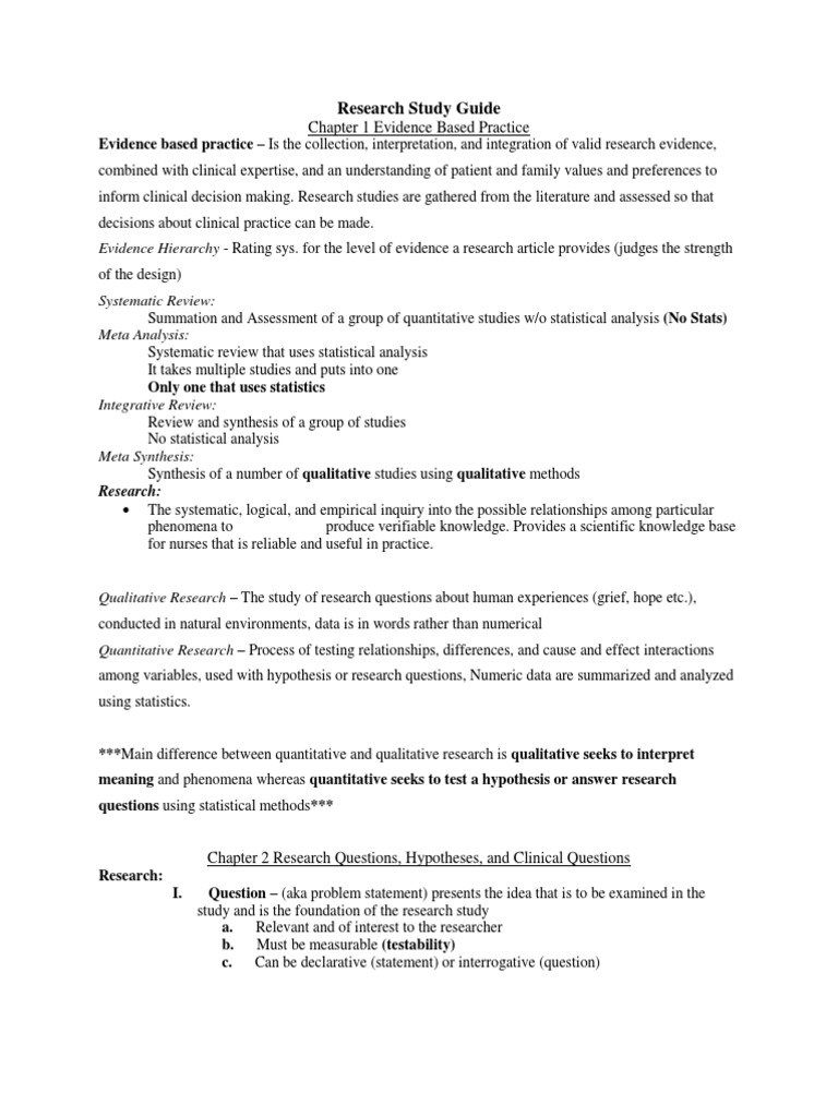Evidence-Based Practice Research Guide | PDF | Statistics | Sampling ...