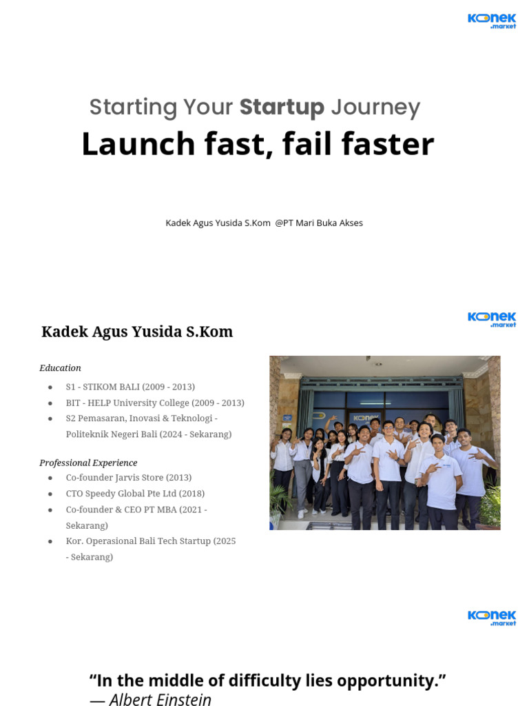 Launch Fast, Fail Faster - Startup Journey | PDF