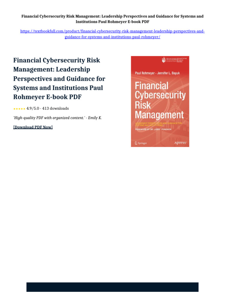 Financial Cybersecurity Risk Management: Leadership Perspectives and ...