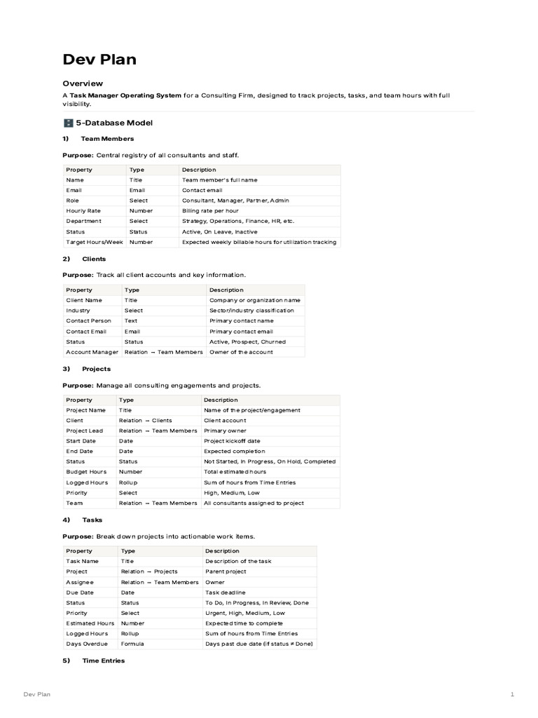 Dev Plan | PDF | Computing | Information Science