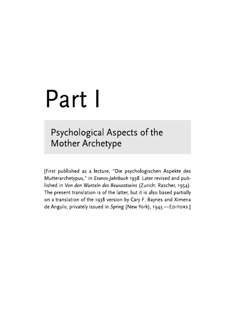 Achertype Mother - C.jung | PDF