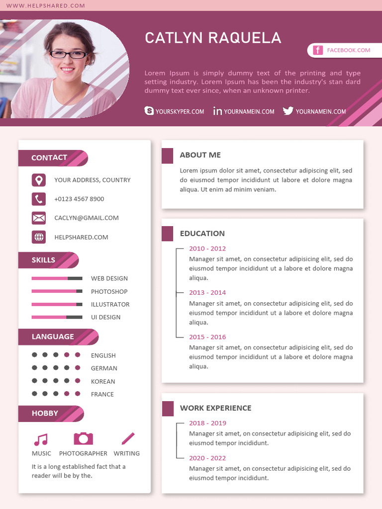 Modern Cv Template Style(Helpshared.com) | PDF