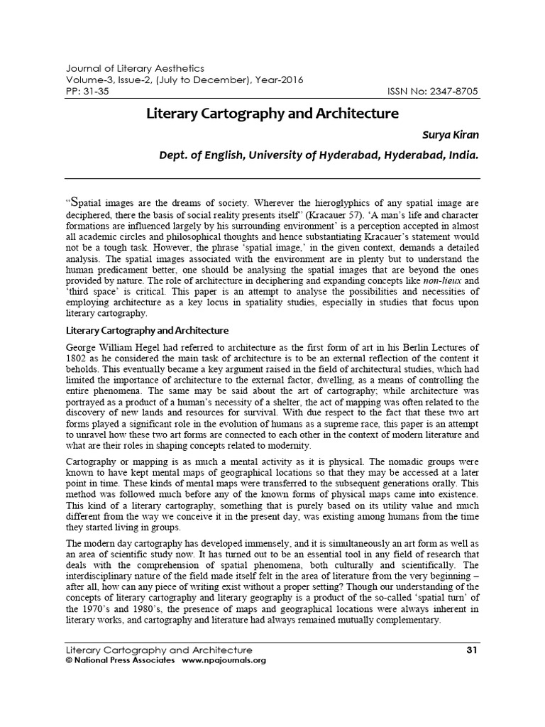 Literary Cartography and Architecture | PDF | Cartography | Space