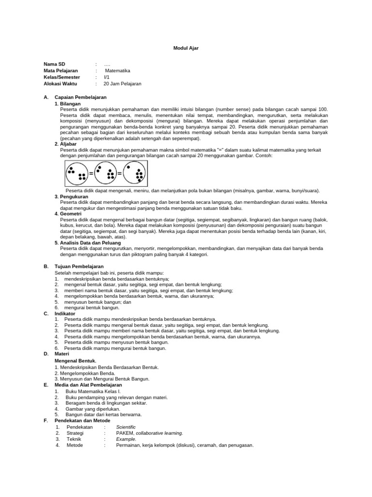 Modul Ajar Matematika Bab 4 | PDF