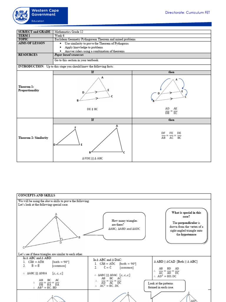 Mathematics Grade 12 Term 1 Week 6 - 2021 | PDF | Mathematics ...