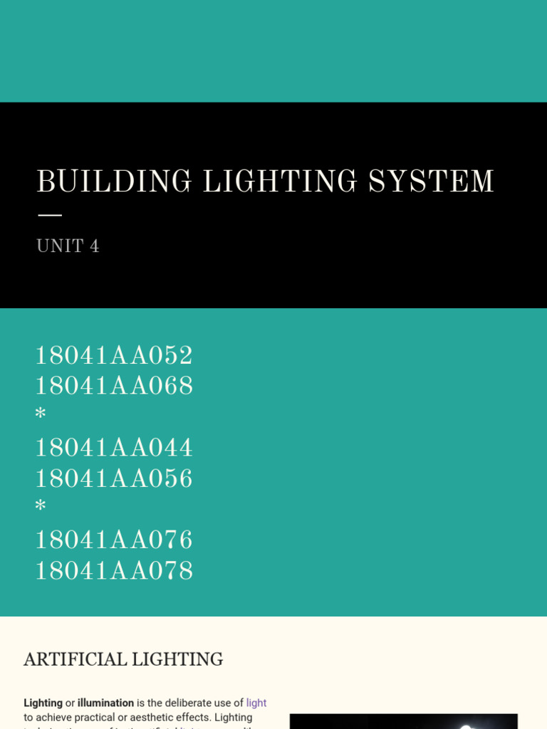 Building Lighting System | PDF | Incandescent Light Bulb | Lighting