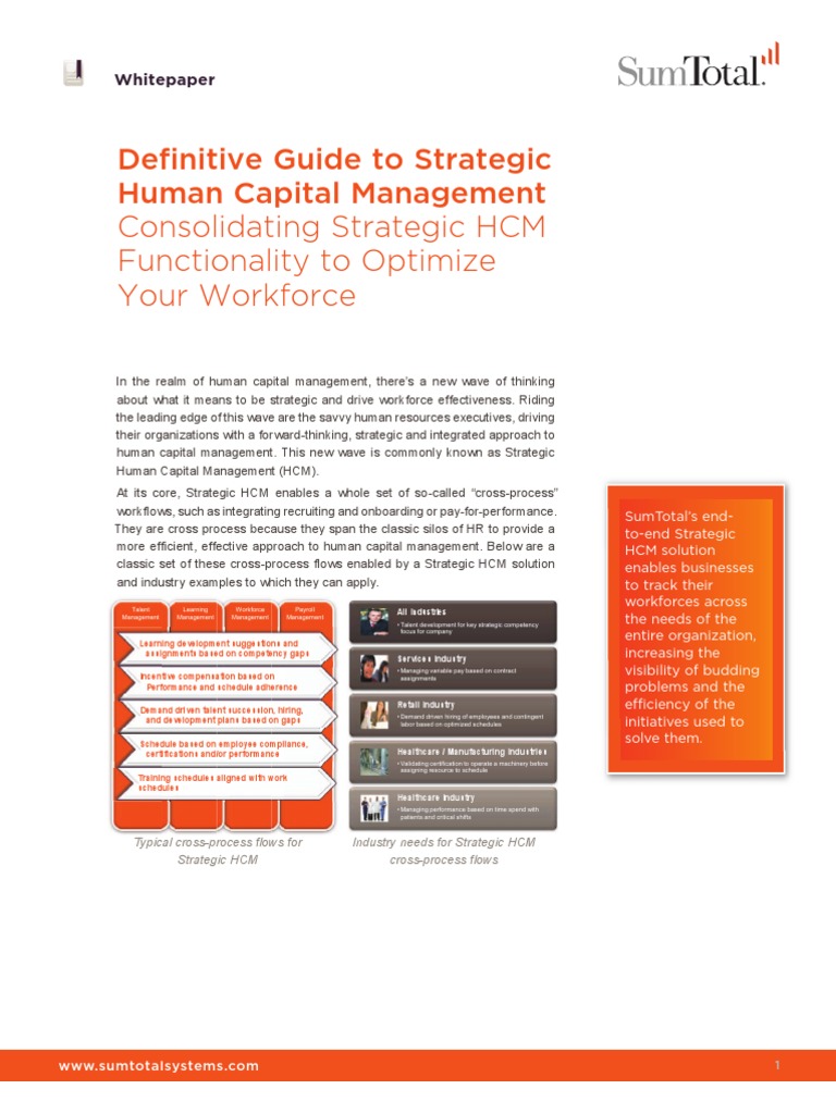 Definitive Guide To Strategic Human Capital Management | PDF | Human ...