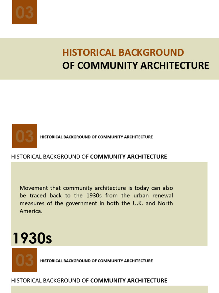 3 Historical Background Aesthetics and Community Architecture | PDF ...