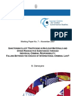 Sanctioning Illicit Trafficking in Nuclear Materials And