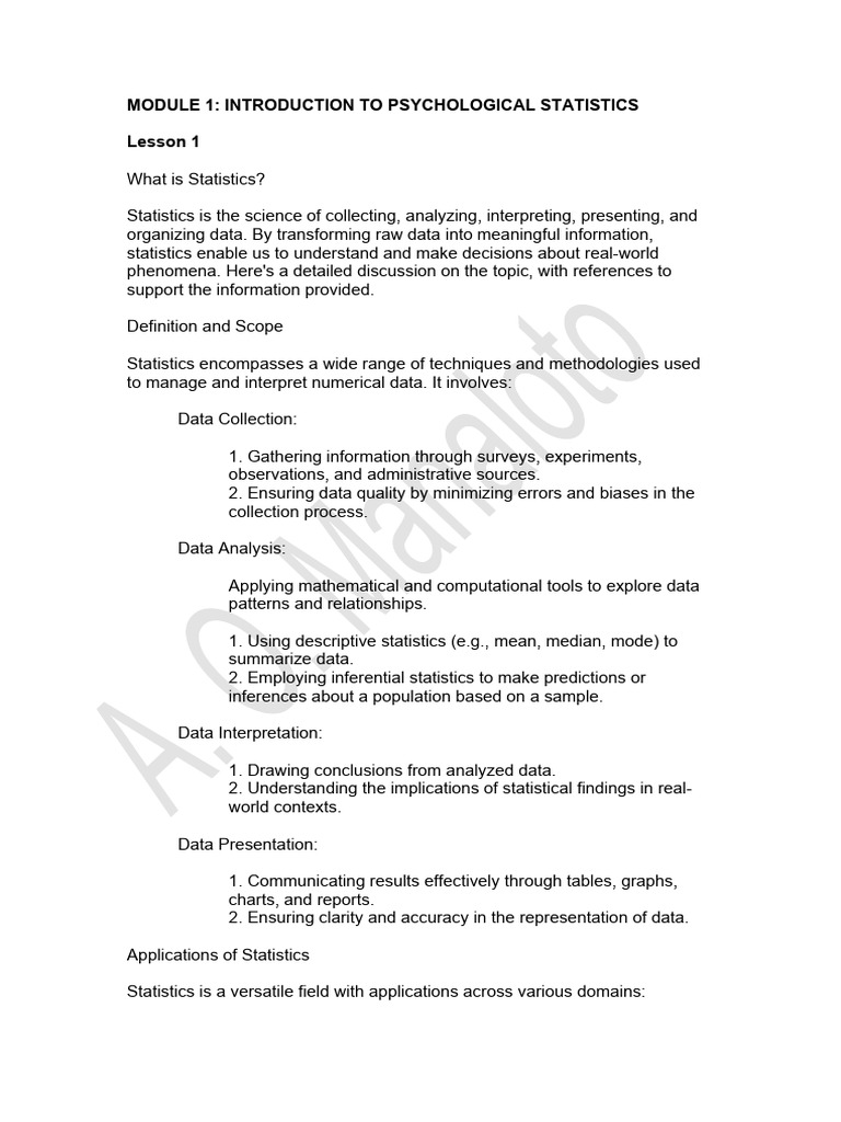 Module 1 Copy - 092321 | PDF | Statistics | Sampling (Statistics)