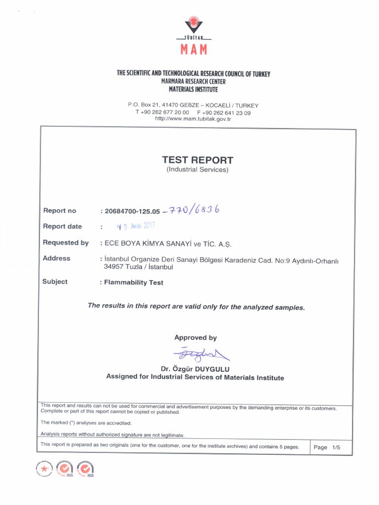 E07-30-0000-UL-94-V0-TEST-REPORT | PDF