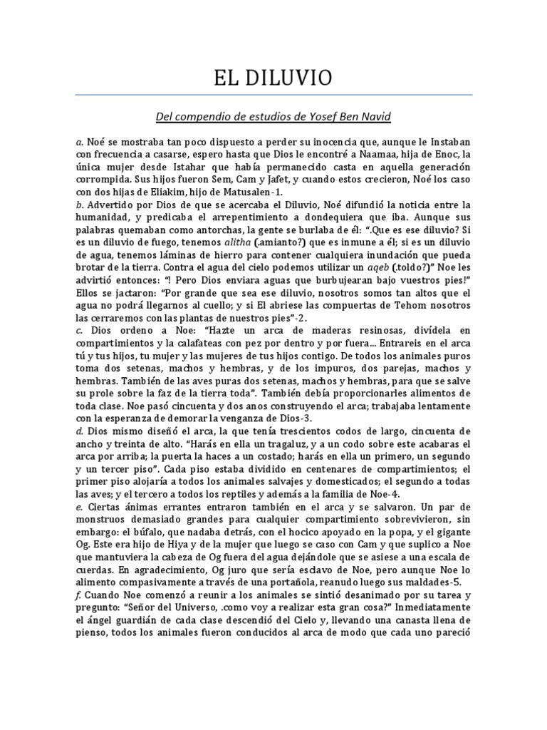 El Diluvio | PDF | Mito de la inundación | Arca de Noé