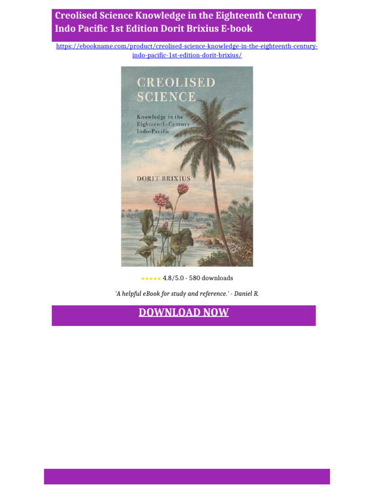 Creolised Science Knowledge in the Eighteenth Century Indo Pacific 1st ...