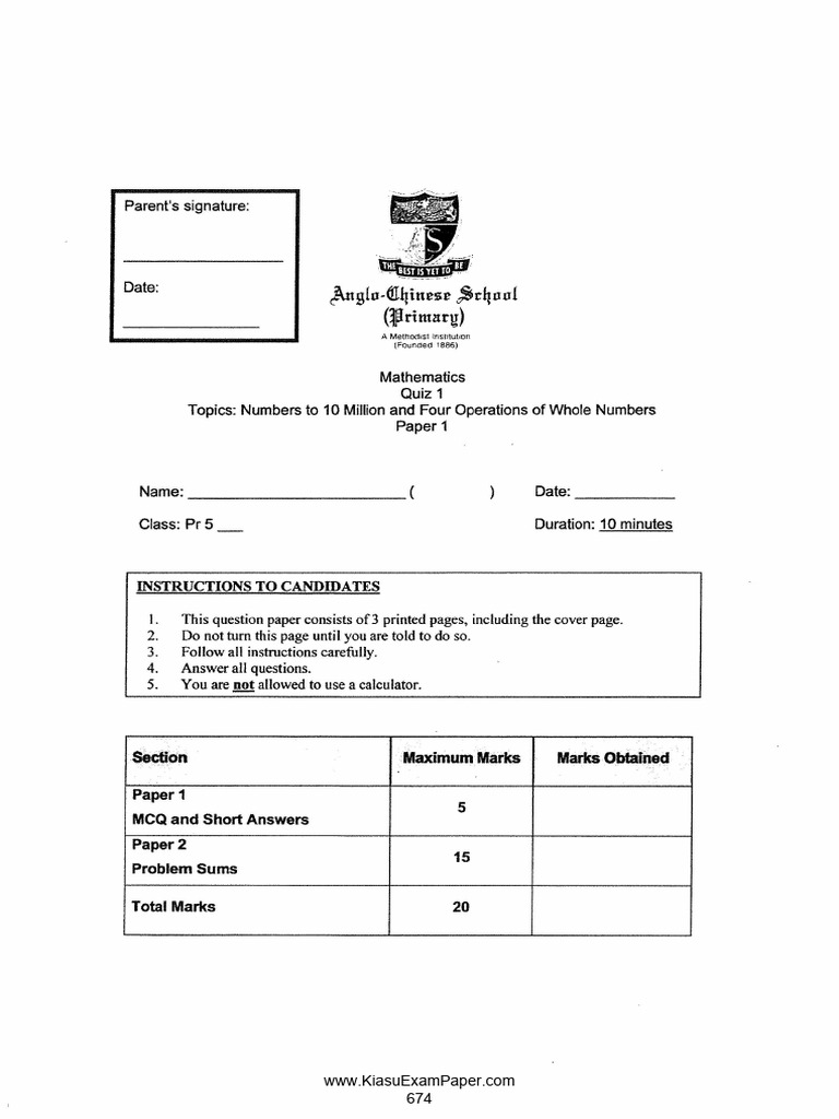 2025 P5 Math 51 | PDF