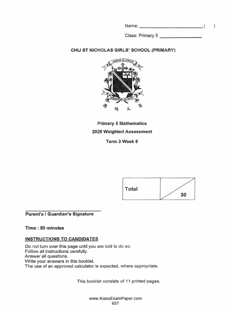 2025 P5 Math 50 | PDF