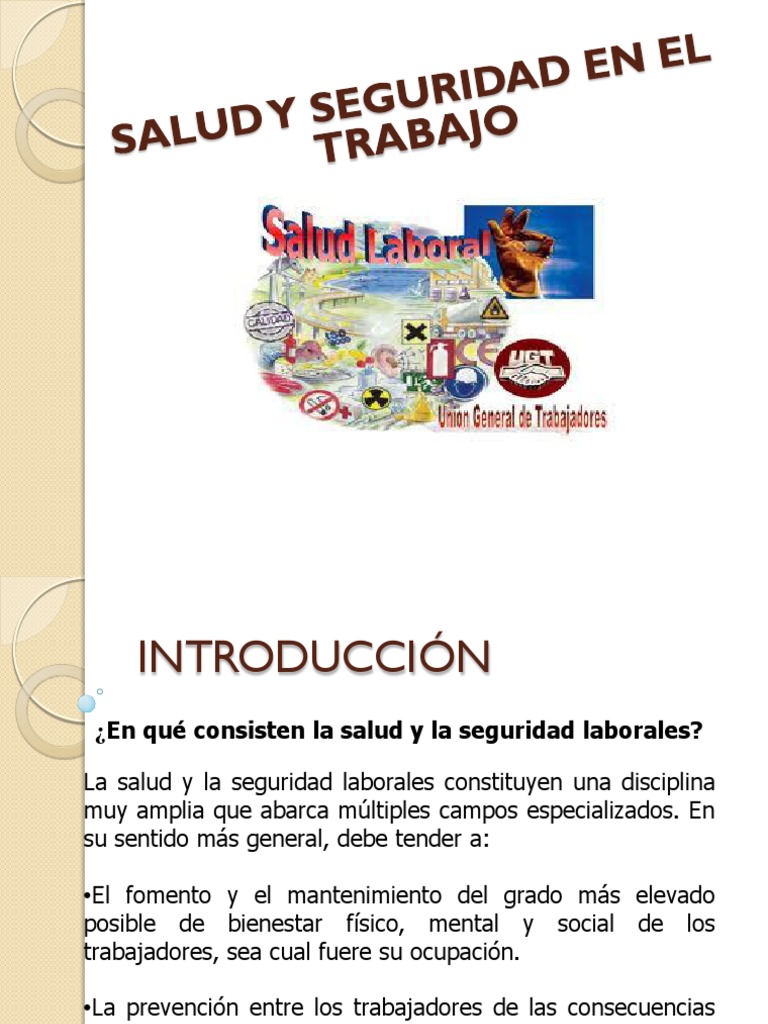 Salud y Seguridad en El Trabajo | PDF | Seguridad y salud ocupacional ...