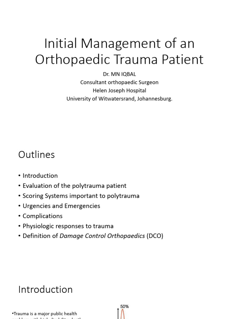 Trauma - Initial Management of An Orthopaedic Trauma Patient | PDF ...