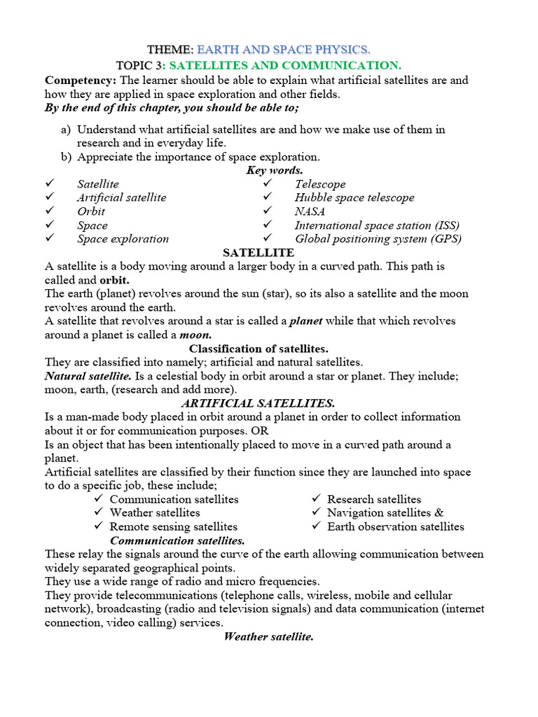 Satellites and Communication. | PDF | Satellite | Outer Space