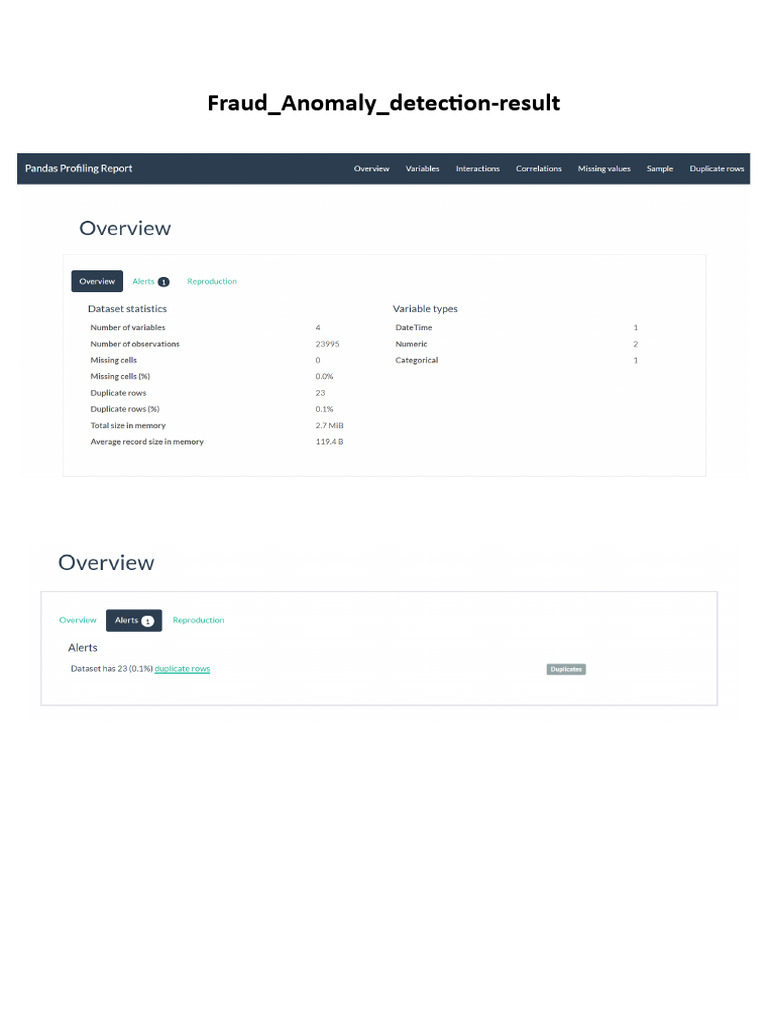 Fraud Anomaly Detection-Result | PDF