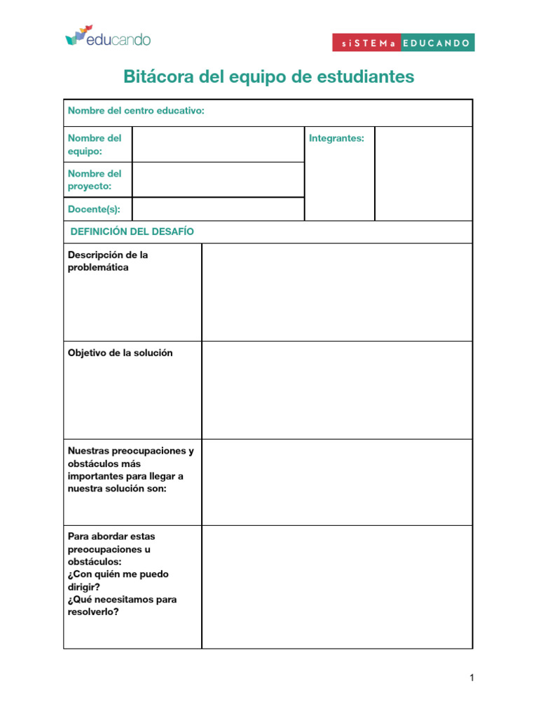 Bitácora Estudiante | PDF | Salón de clases | Aprendizaje