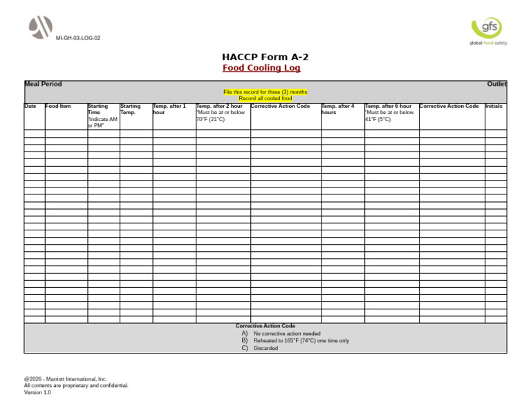 Haccpforma 2 Cooling | PDF