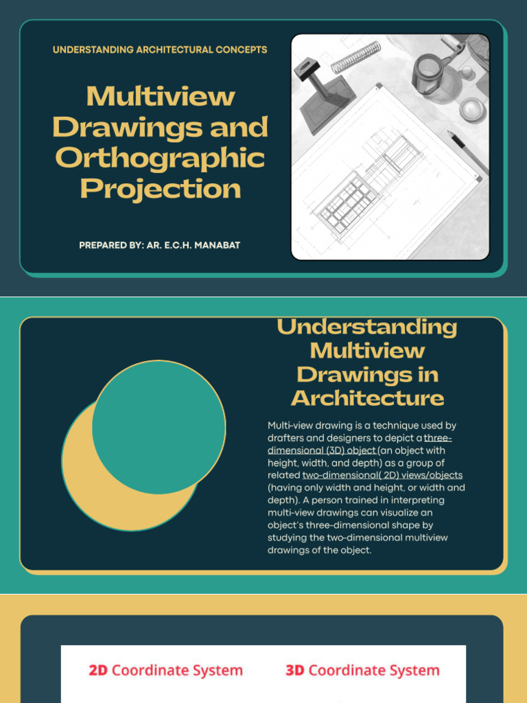 LESSON 1 Multiview Drawings and Orthographic Projection | PDF | Drawing ...
