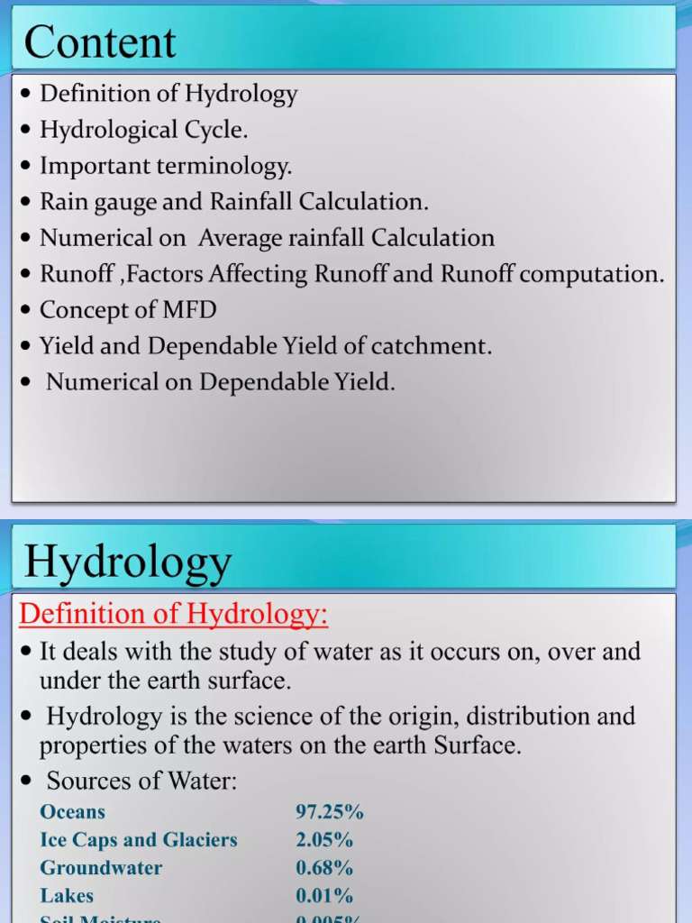 Chap 4 Hydrology | PDF