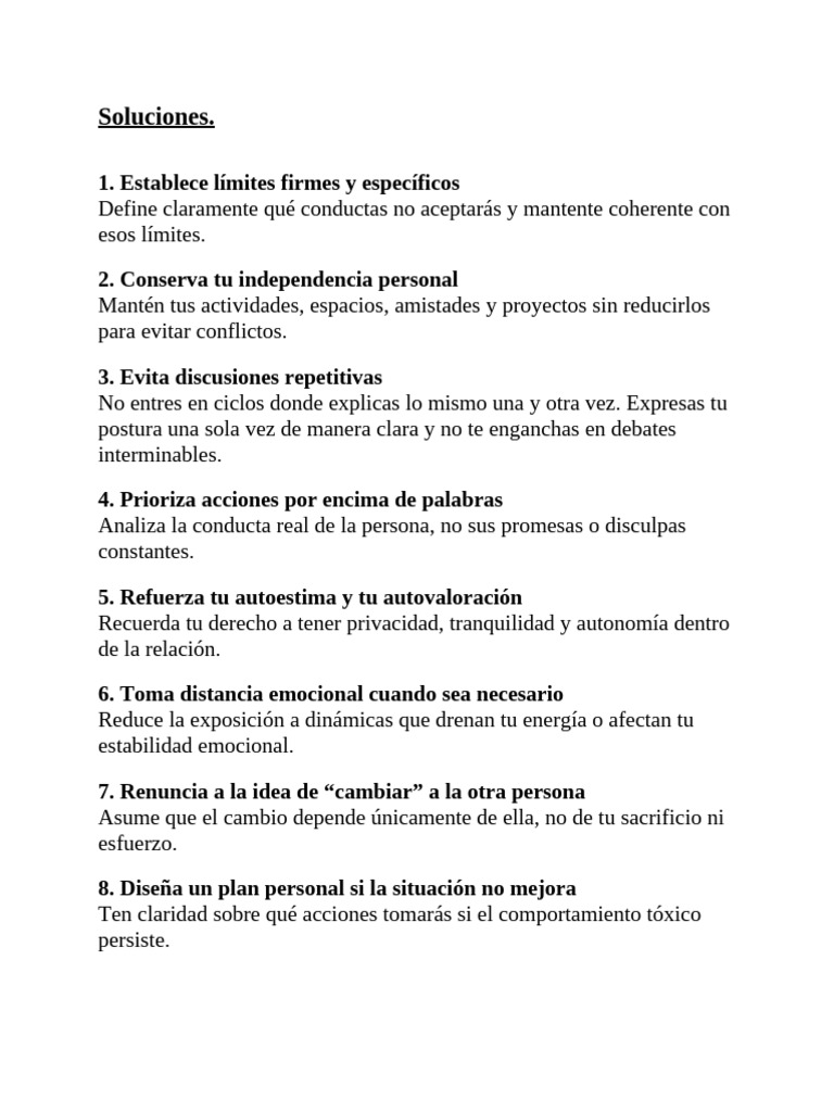 Soluciones para No Privar Tu Libertad en Una Relacion | PDF