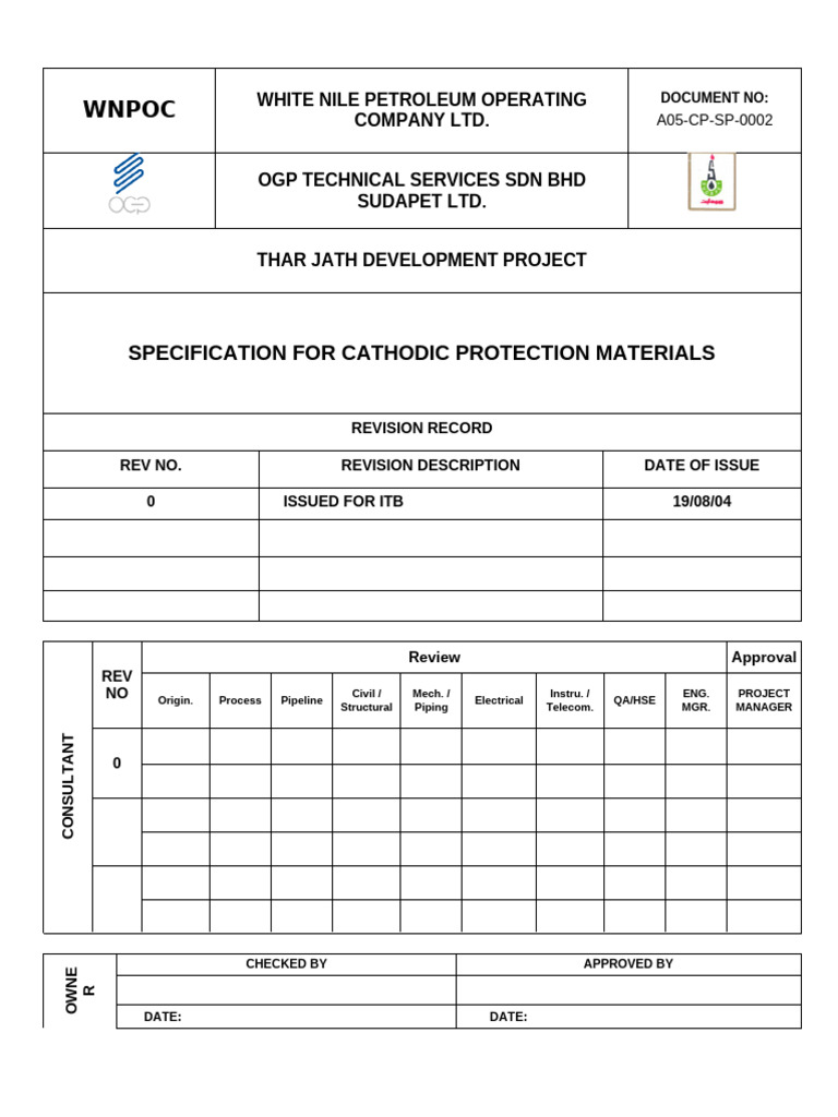 A05 CP SP 0002 0 (Spec For CP Materials) | PDF | Rectifier | Fuse ...
