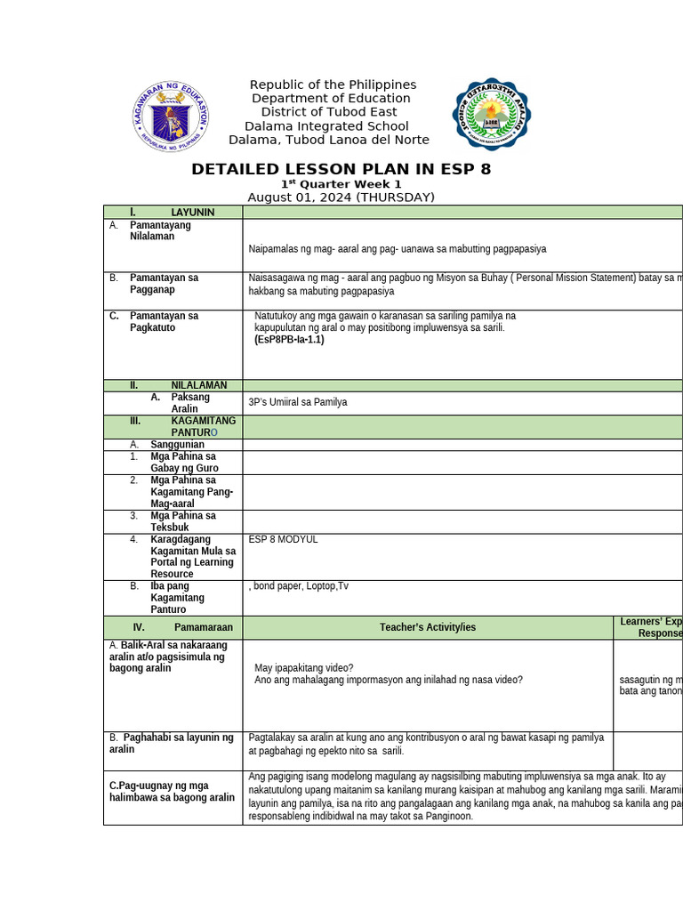 ESP LP Week 1 | PDF